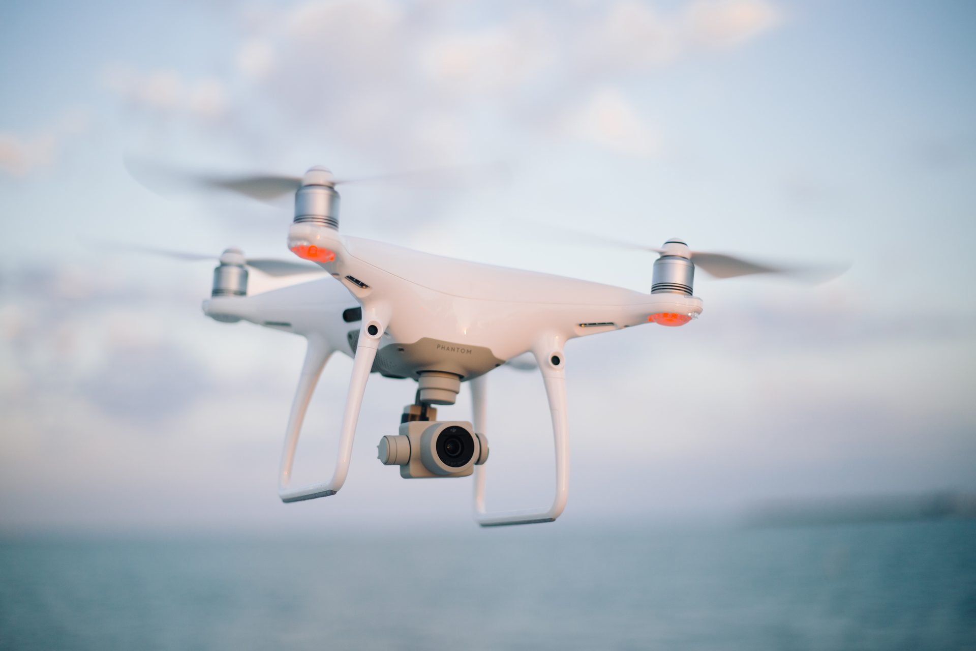 Camera drone in open sky