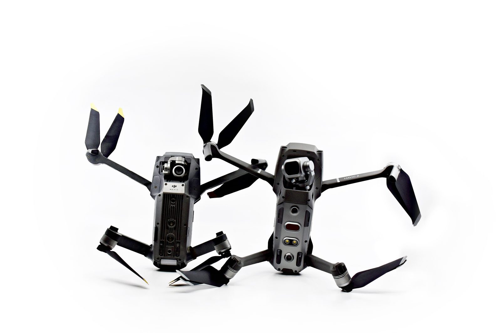 Two drones shown for comparison